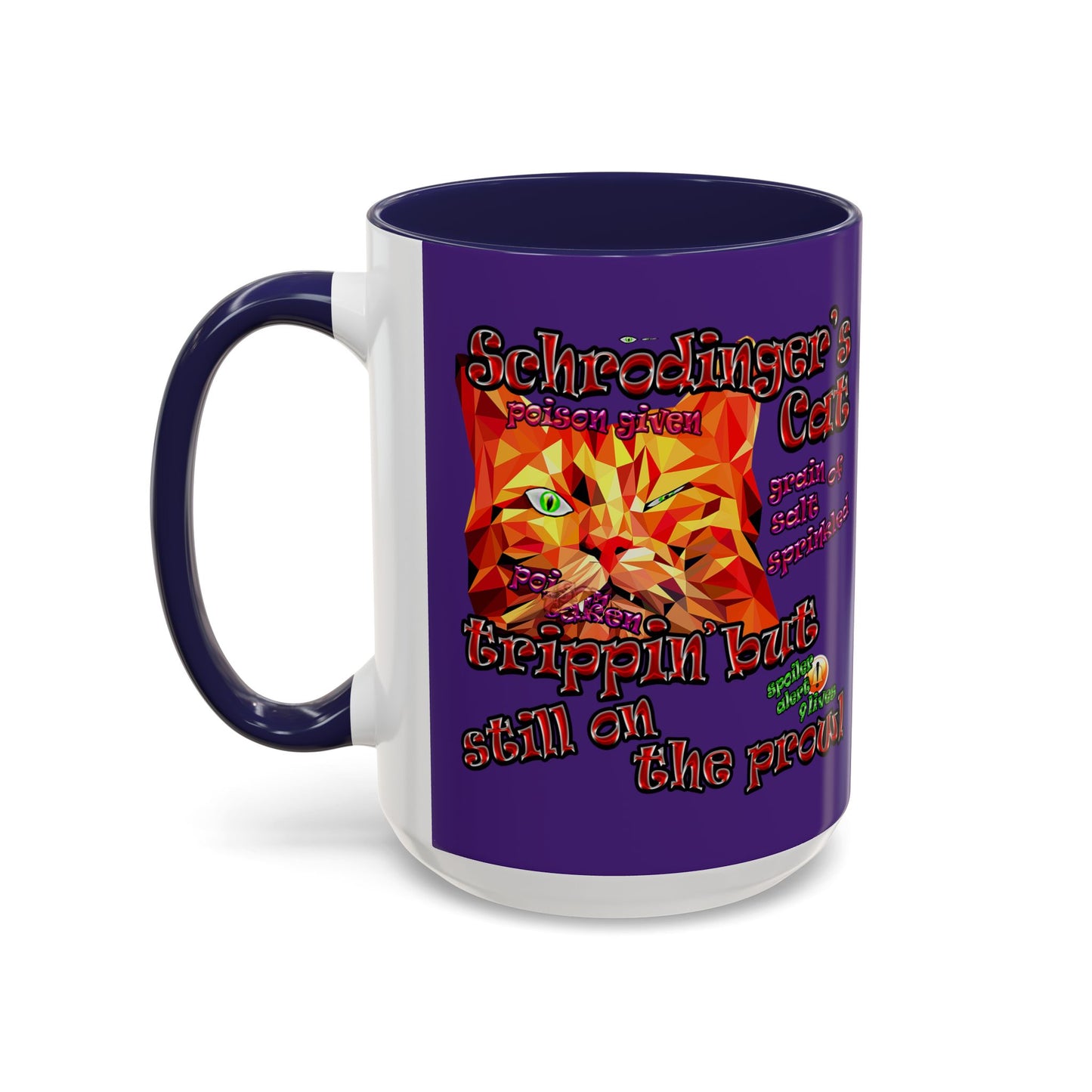 schrodinger's cat - Accent Mug (purple)