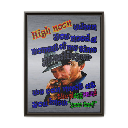 high noon - framed canvas art (brushed nickel)