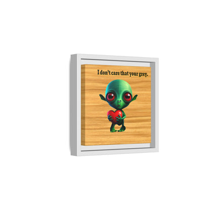 I don't care that your grey - framed canvas art (butterscotch wood finish)