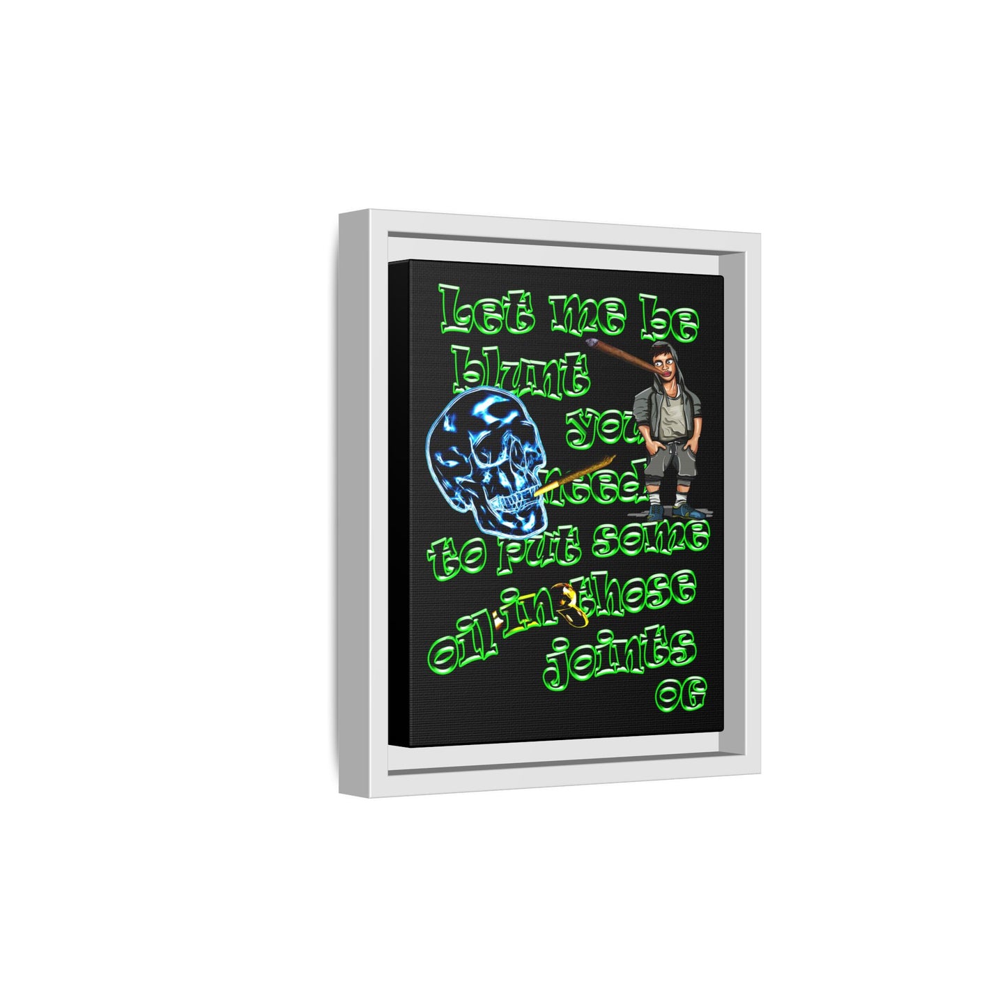 og - framed canvas art (black)