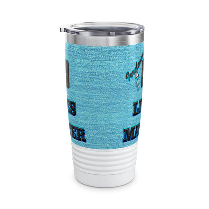 irrelevant - Ringneck Tumbler, 20oz (faded blue)