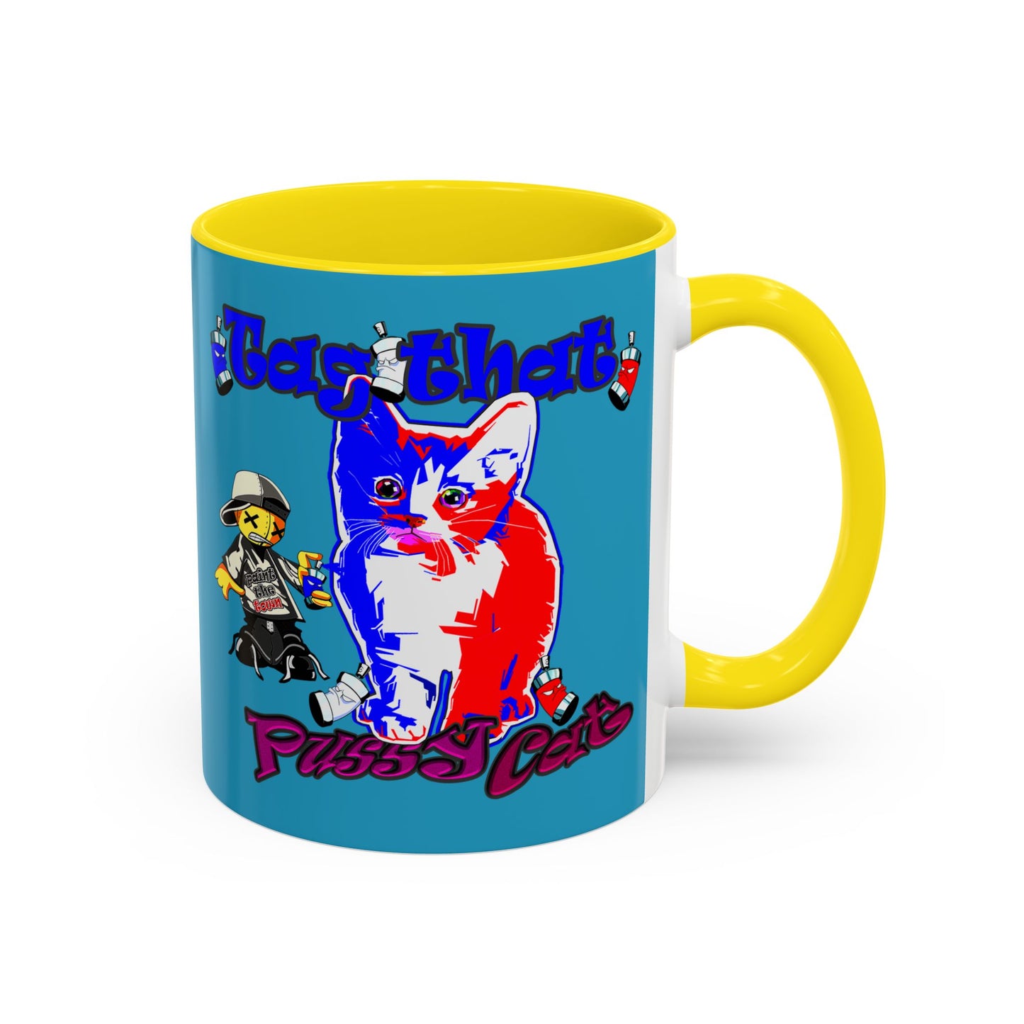 tag that - Accent Mug (turquoise)