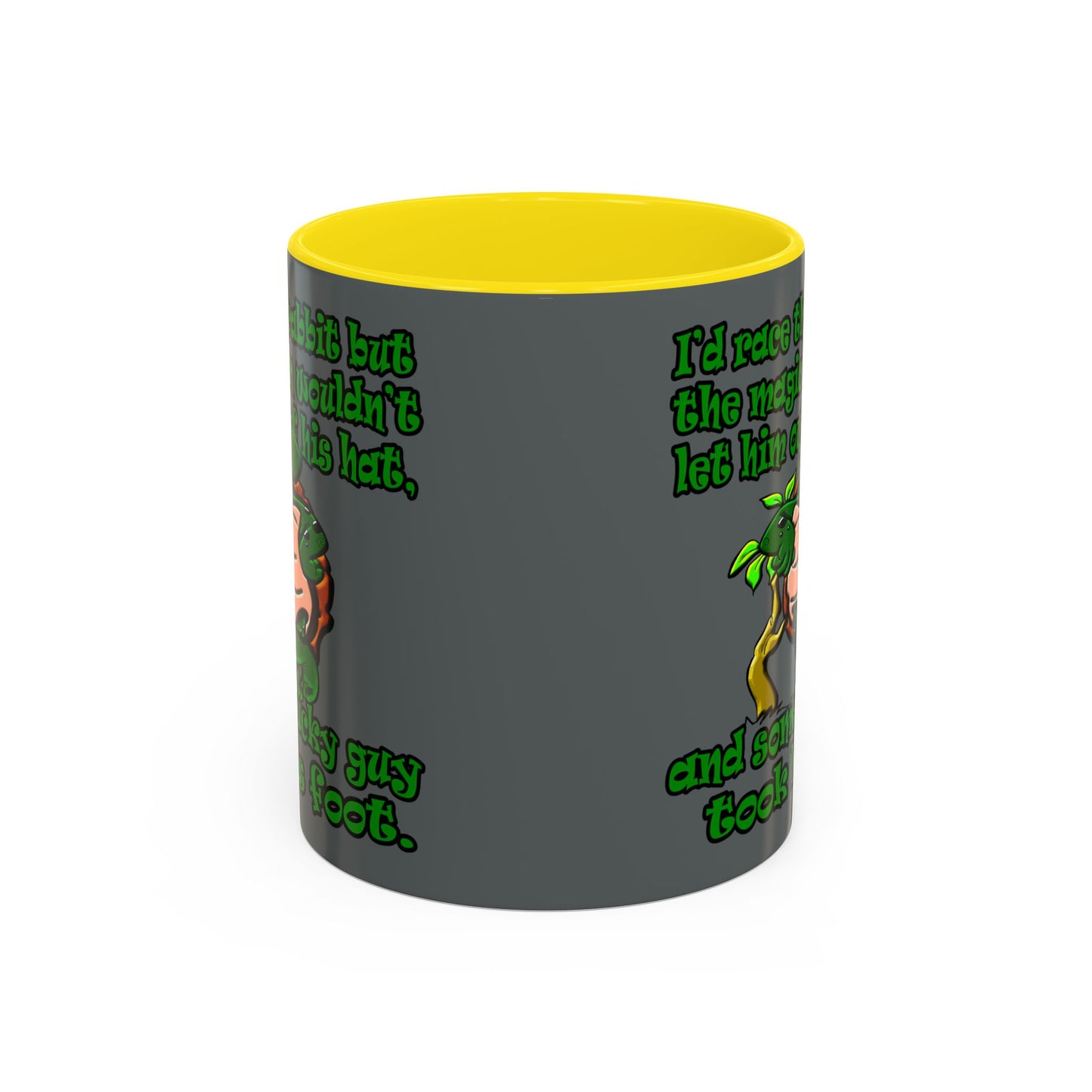 turtle race - Accent Mug (dark grey)