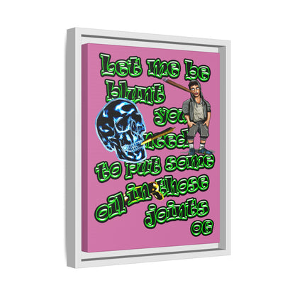 og - framed canvas art (light pink)