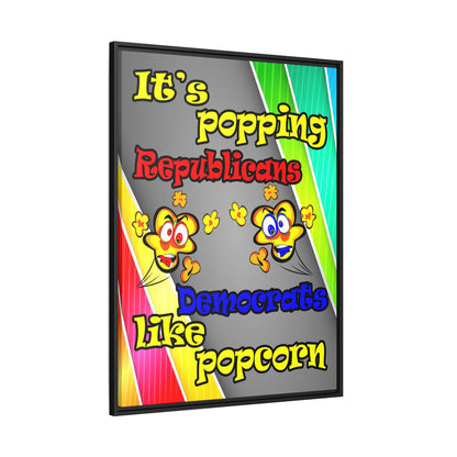 popping like popcorn - framed canvas art (rainbow split)