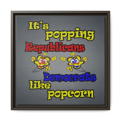 popping like popcorn - framed canvas art (grey-light grey)