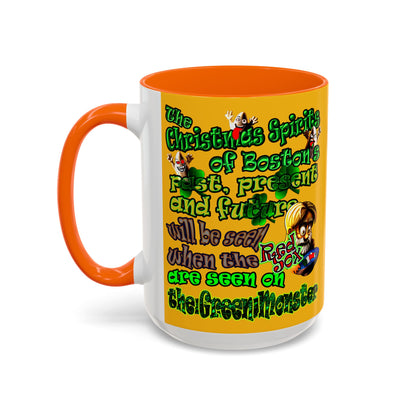christmas spirits of boston - Accent Mug (yellow)