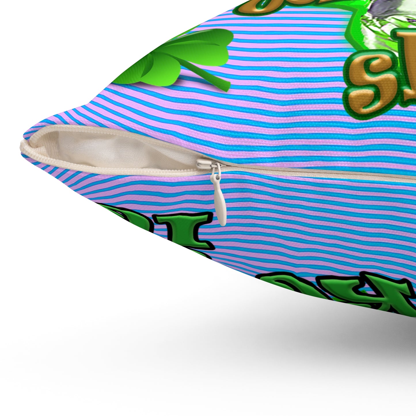 celtics logo - Spun Polyester Square Pillow - (light blue-purple wave)