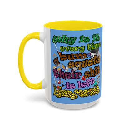 the bum's shit - Accent Mug (light blue)