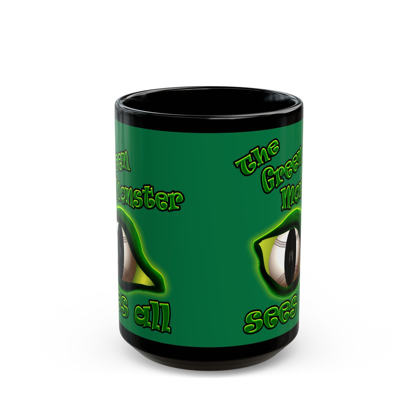 green monster - Black Mug (dark green)