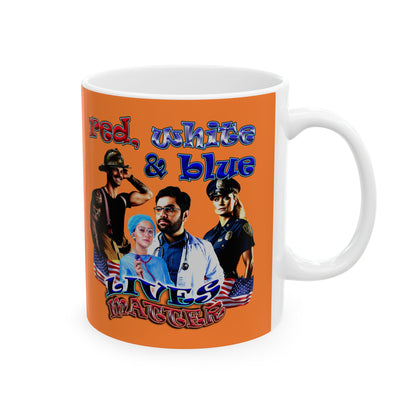rw&b lives matter - White Mug (crusta)