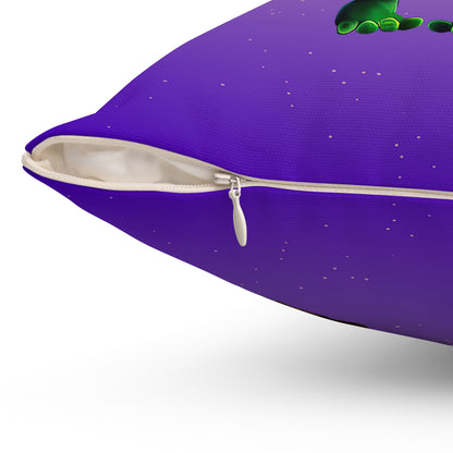I don't care that your grey - Spun Polyester Square Pillow - (purple-pink wave)