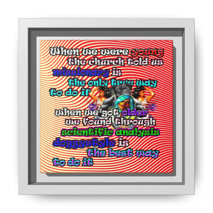 doggystyle - framed canvas art (yellow-orange wave)