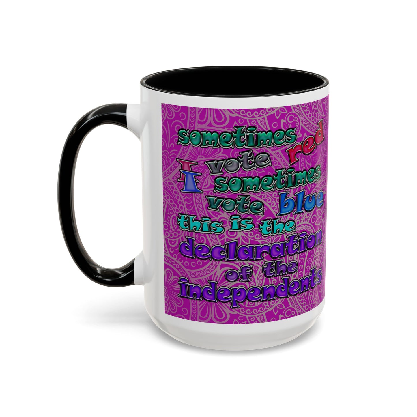 declaration of the independents - Accent Mug (pink swirl)