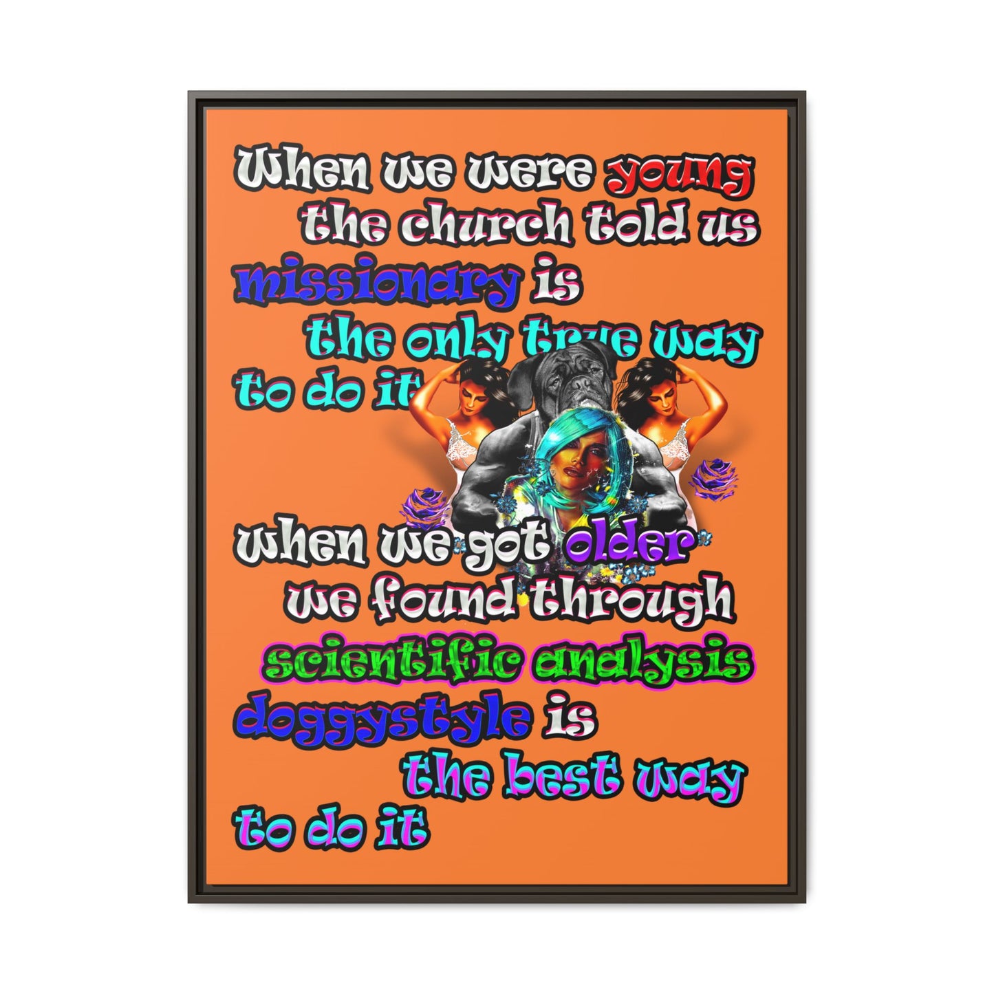 doggystyle - framed canvas art (crusta)