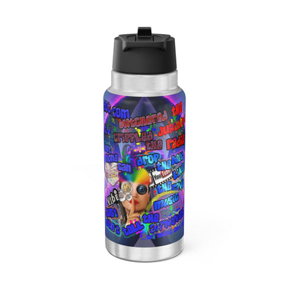 drop the beat - Gator Tumbler, 32oz  (grey-pink wave)