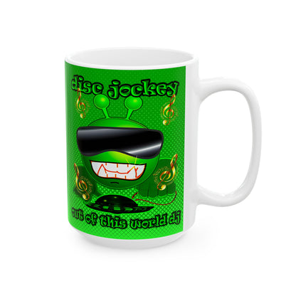disc jockey - White Mug (logo green)