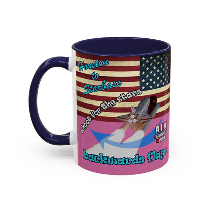 shoot for the stars - Accent Mug (light pink)