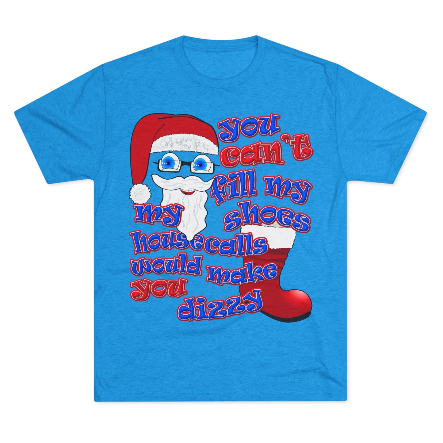 santa's shoes - Unisex Tri-Blend Crew Tee