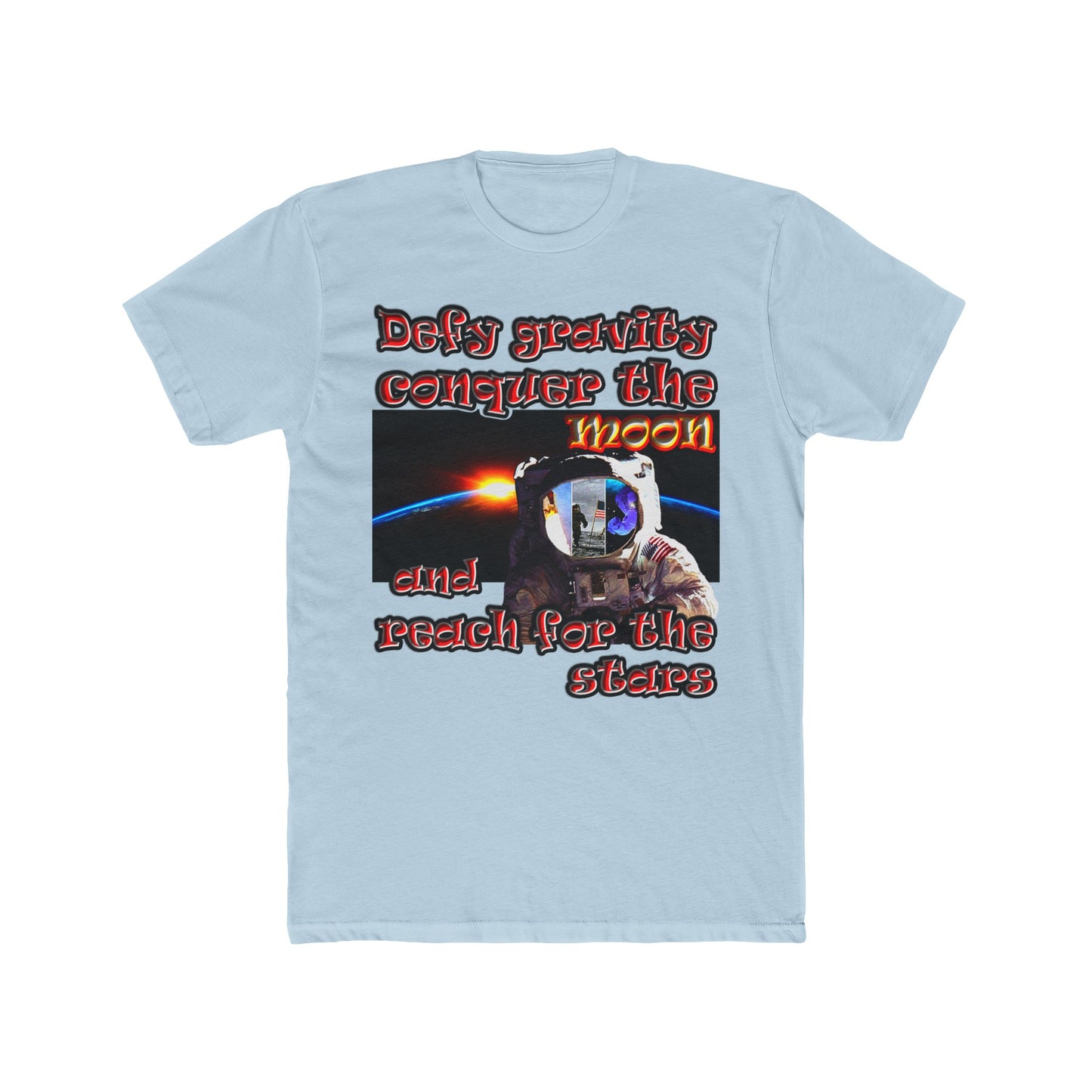 defy conquer reach - Men's Cotton Crew Tee