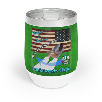 shoot for the stars - Chill Wine Tumbler (green turf)