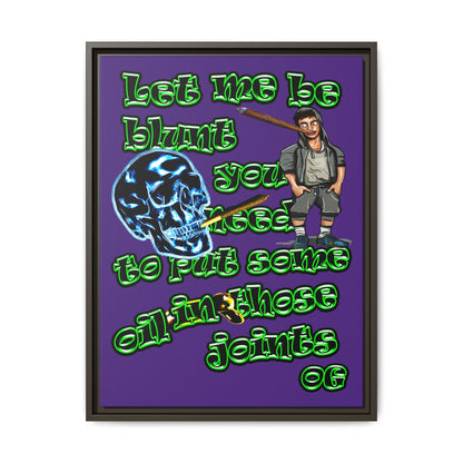 og - framed canvas art (purple)