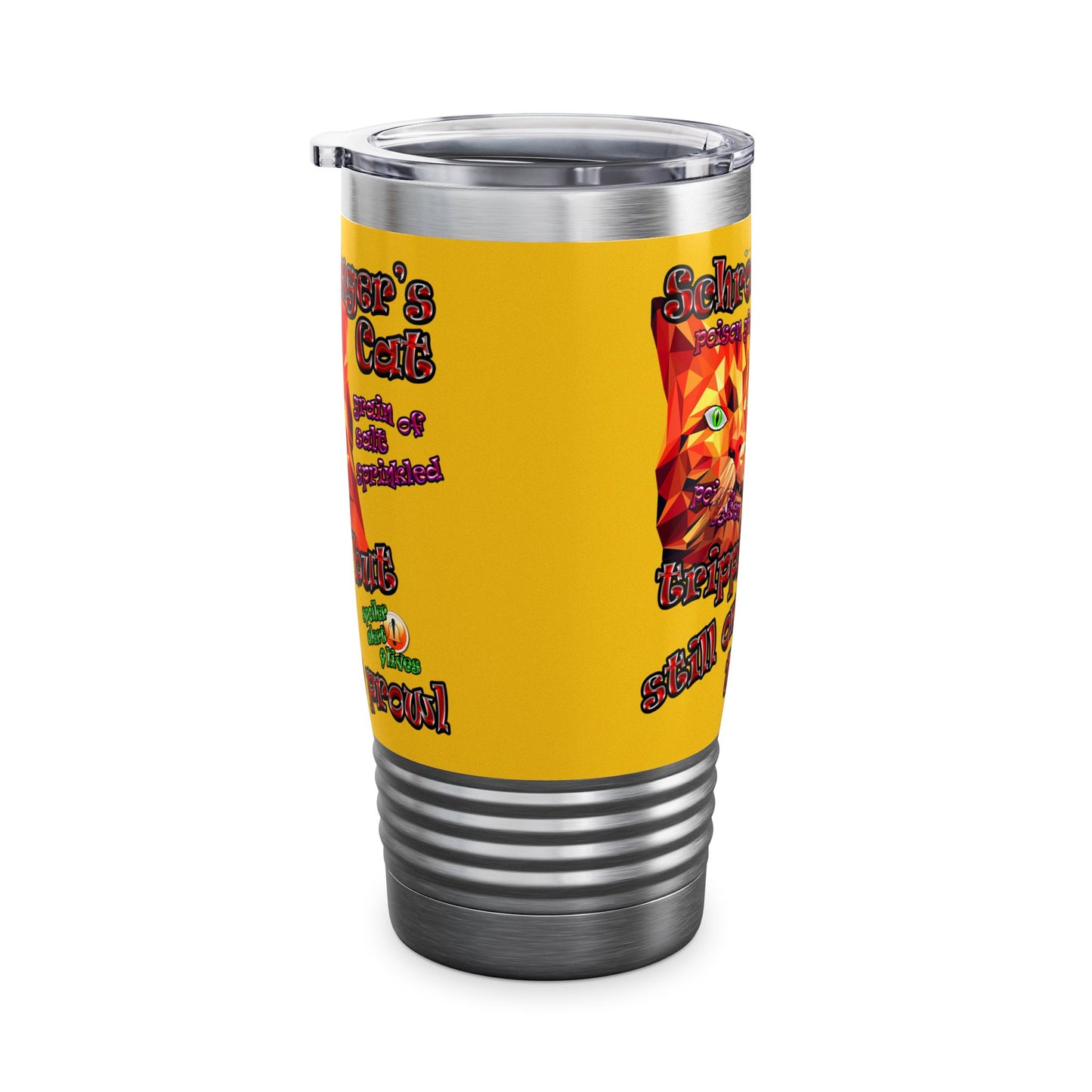 schrodinger's cat - Ringneck Tumbler, 20oz (yellow)