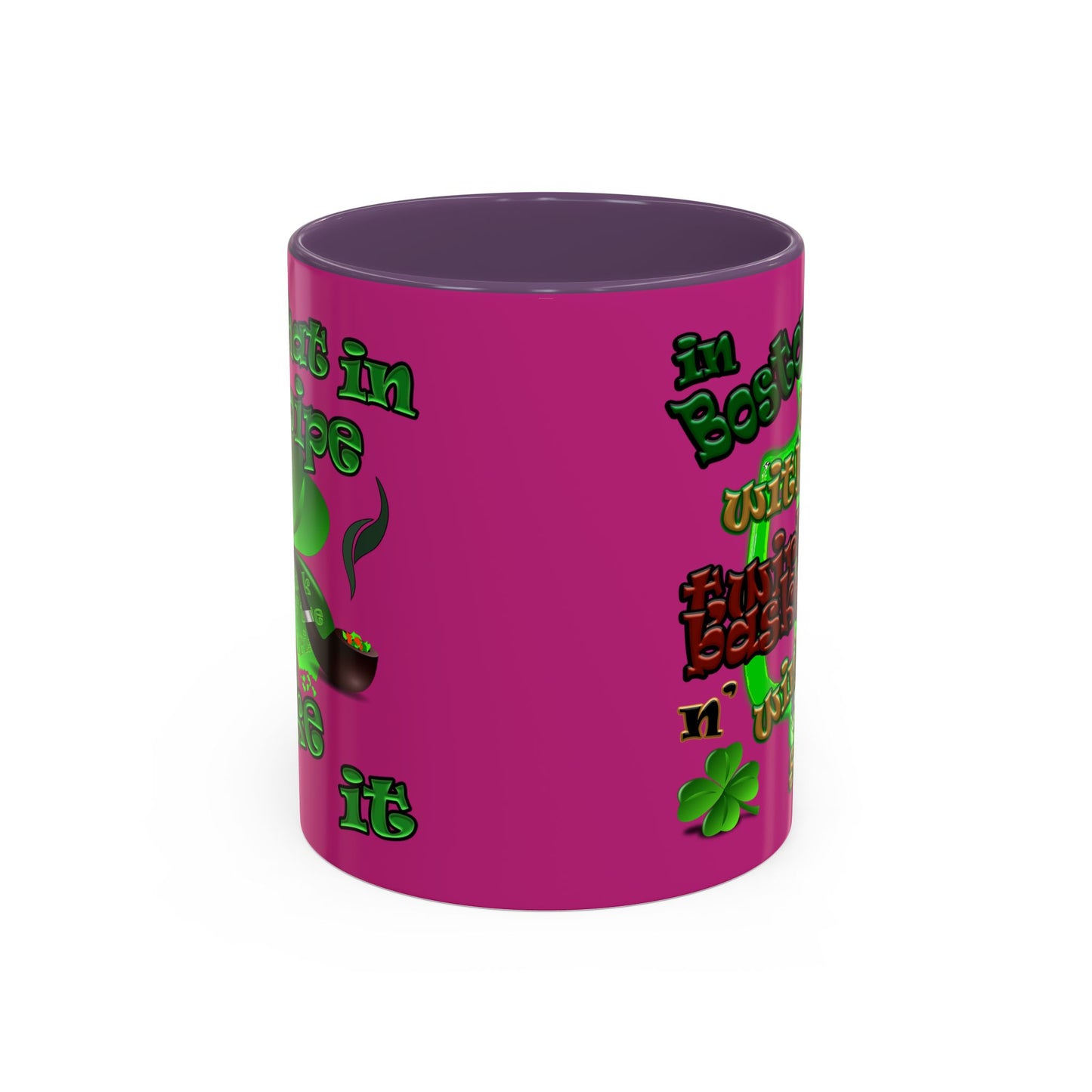 celtics logo - Accent Mug (pink)