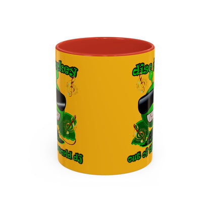 disc jockey - Accent Mug (yellow)