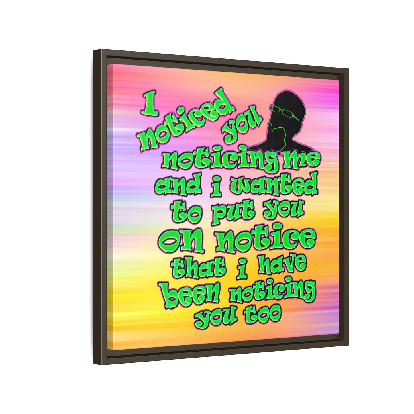 noticed you noticing - framed canvas art (color blur)