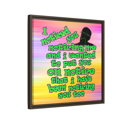 noticed you noticing - framed canvas art (color blur)