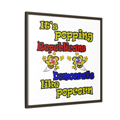 popping like popcorn - framed canvas art (white)