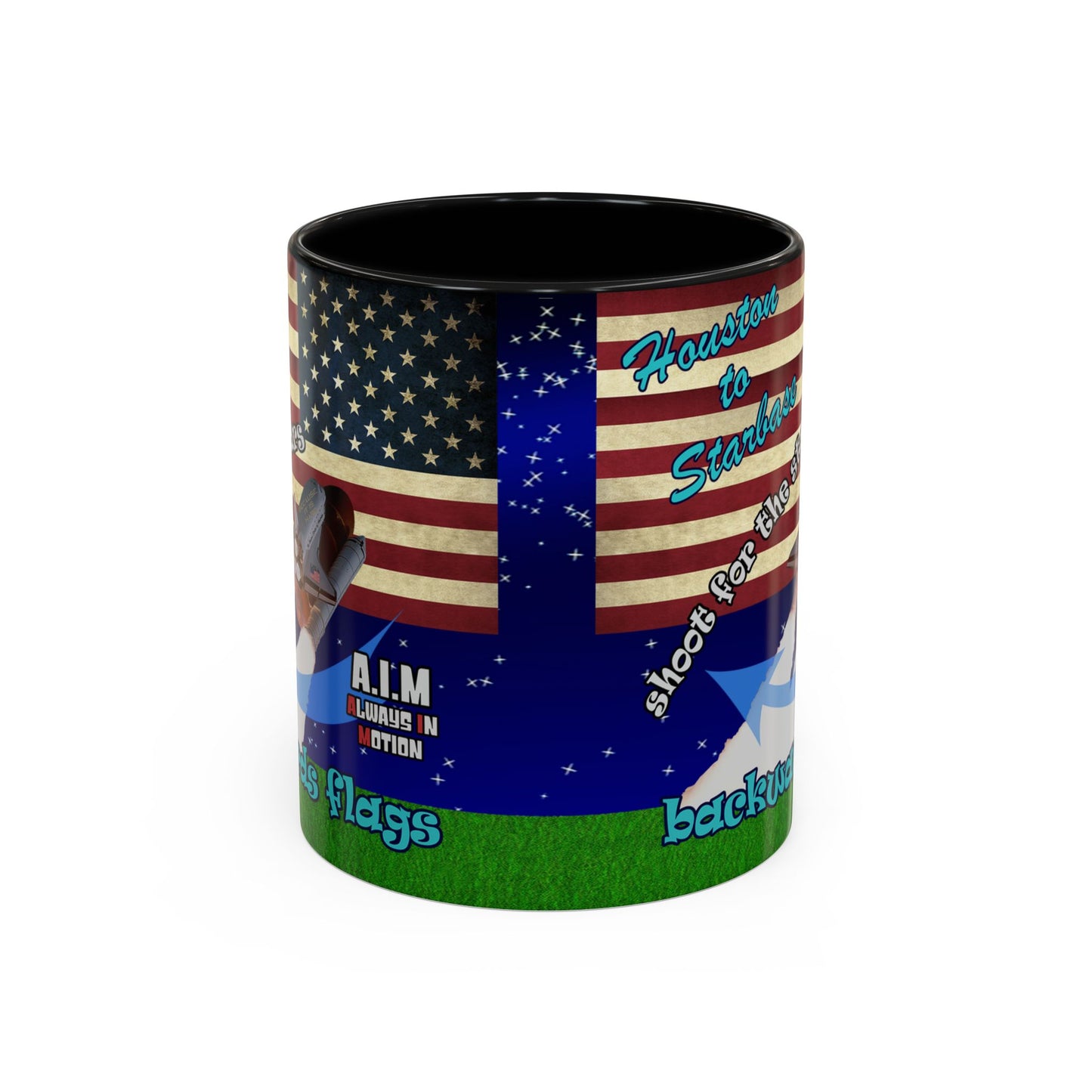 shoot for the stars - Accent Mug ('snoops' background)