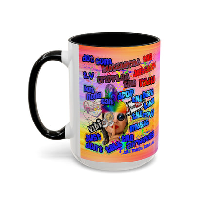 drop the beat - Accent Mug (color blur)