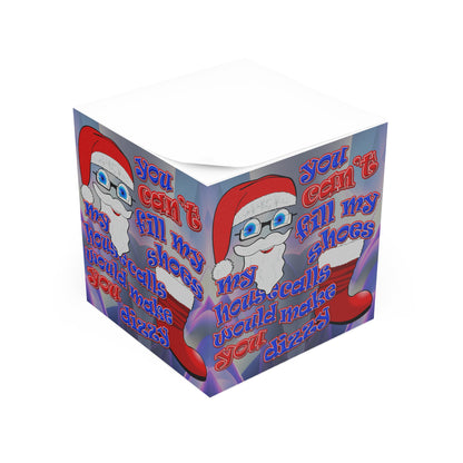 santa's shoes - note cube (grey-pink wave)