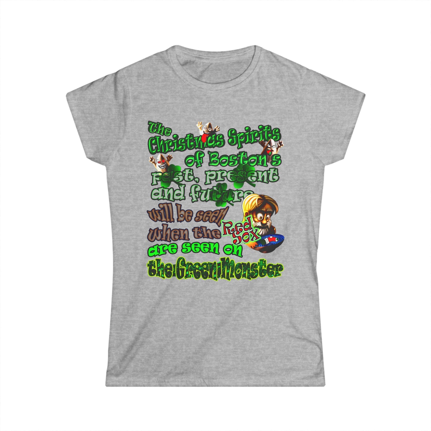 christmas spirits of boston - Women's Softstyle Tee