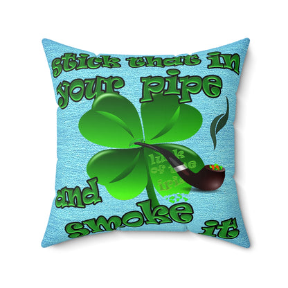 celtics logo - Spun Polyester Square Pillow - (faded blue)
