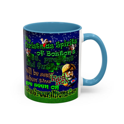 christmas spirits of boston - Accent Mug ('snoops' background)