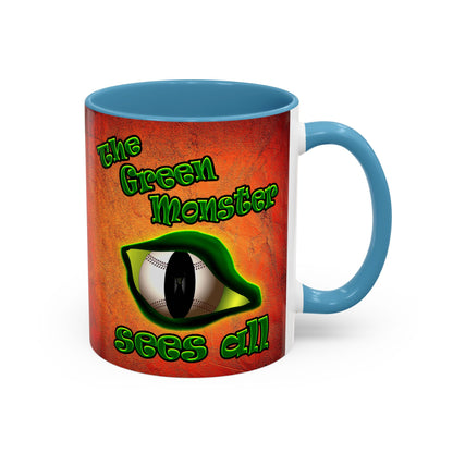 green monster - Accent Mug (burnt orange)