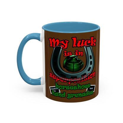 my luck - Accent Mug (brown)