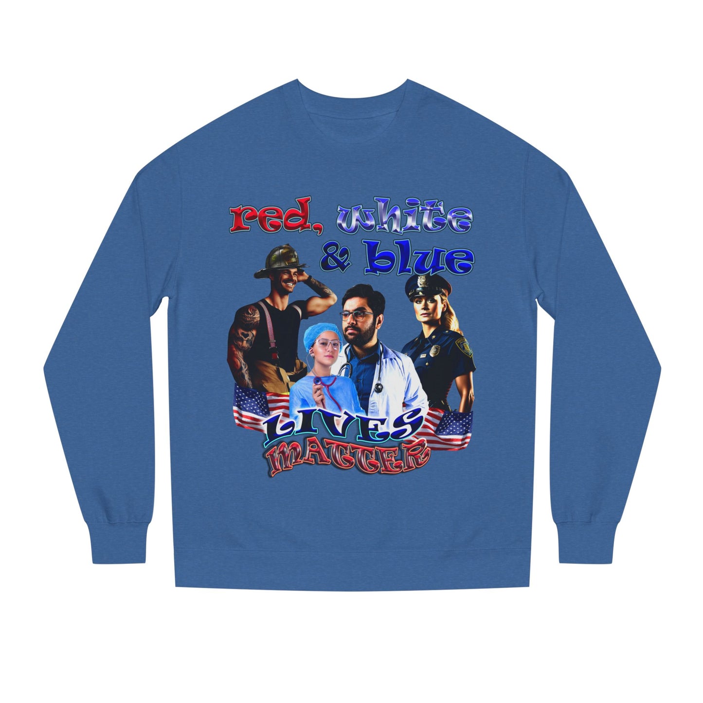 rw&b lives matter - Unisex Crew Neck Sweatshirt