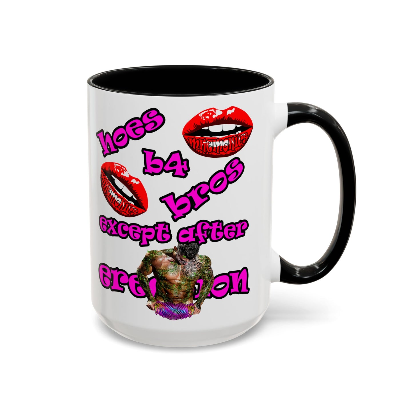 hoes b4 bros - Accent Mug (white)