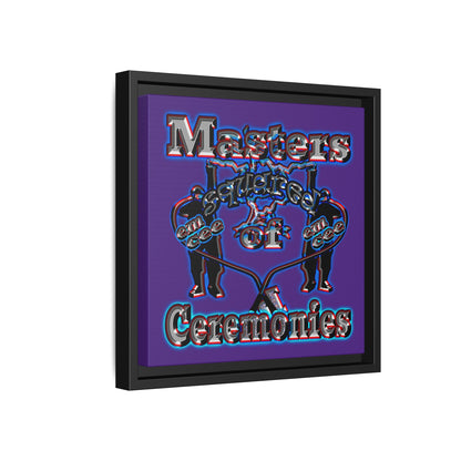 em cee squared - framed canvas art (purple)