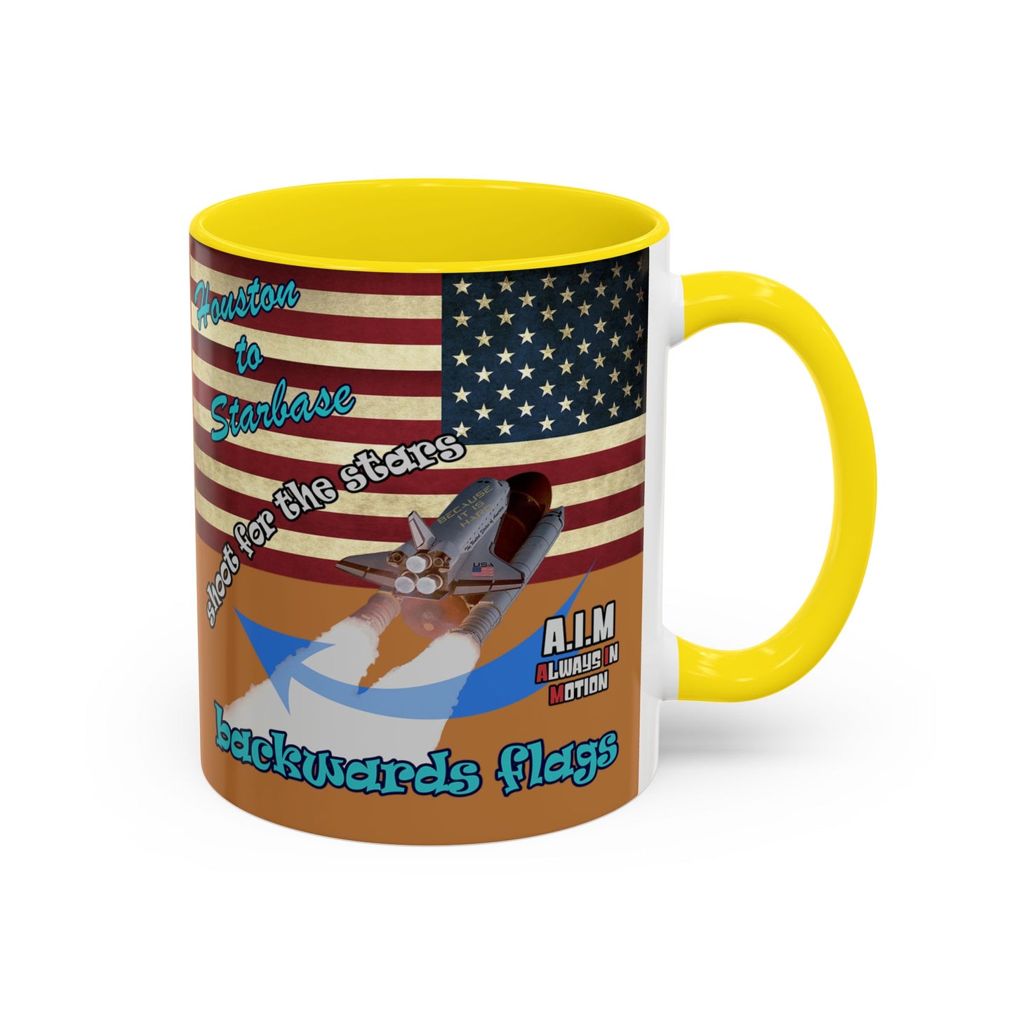 shoot for the stars - Accent Mug (light brown)