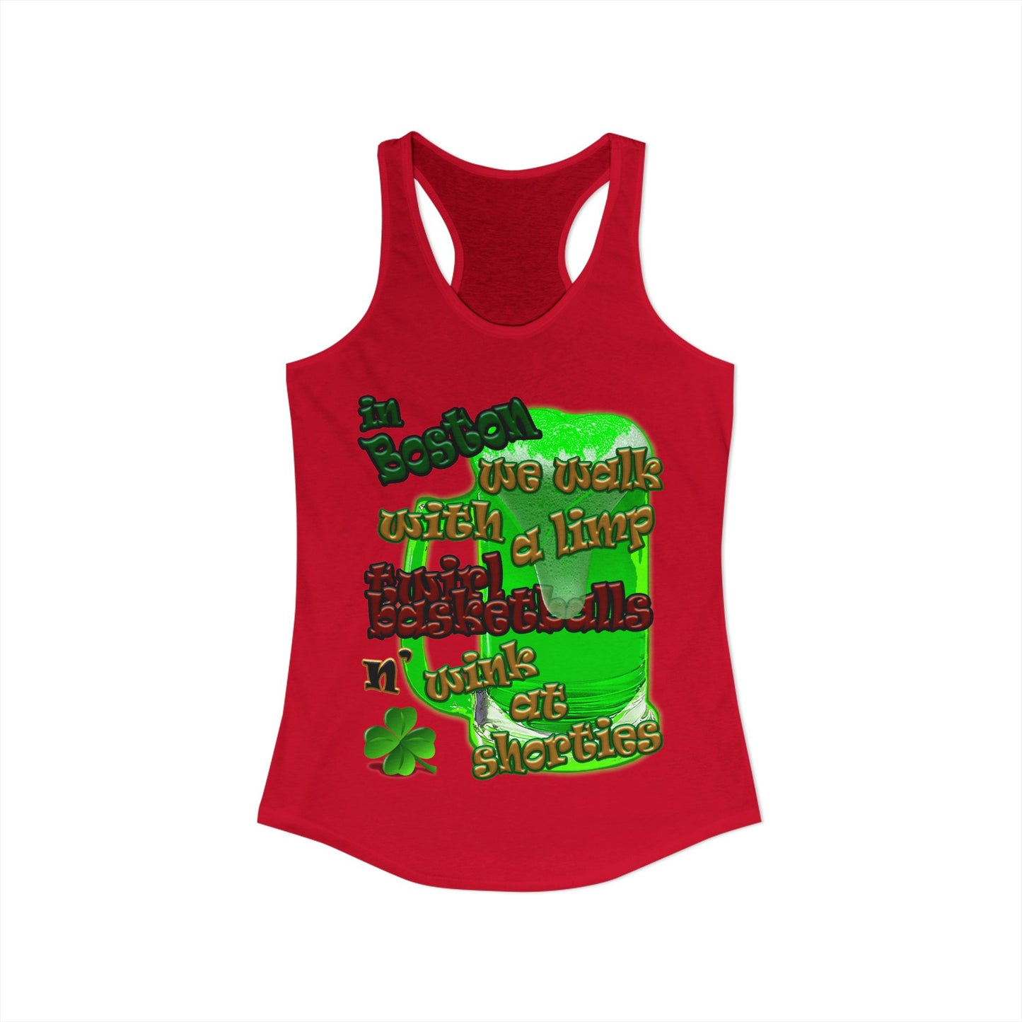 celtics logo - Women's Ideal Racerback Tank