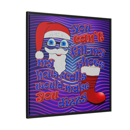 santa's shoes - framed canvas art (purple wave)