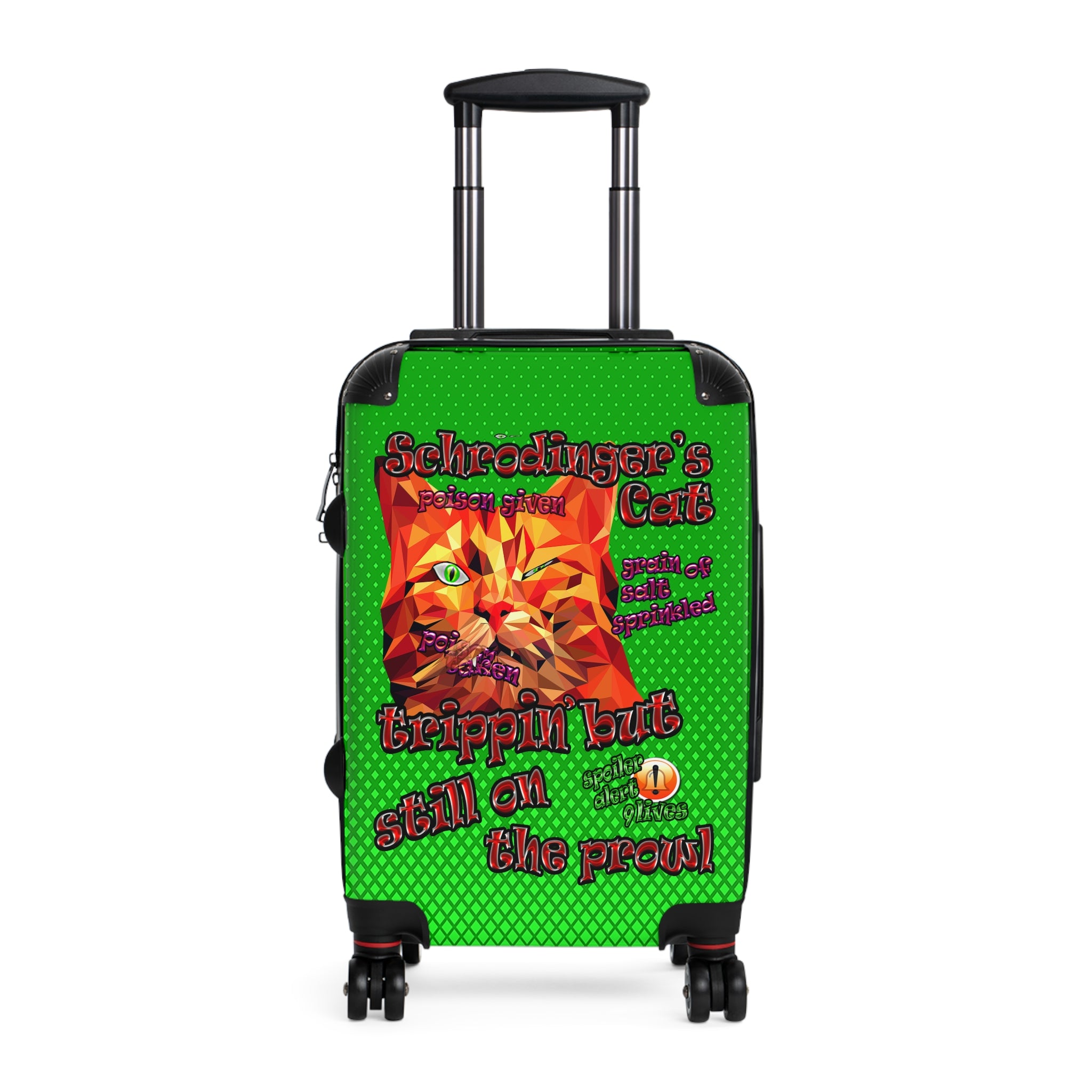 schrodinger's cat - suitcase (logo green)