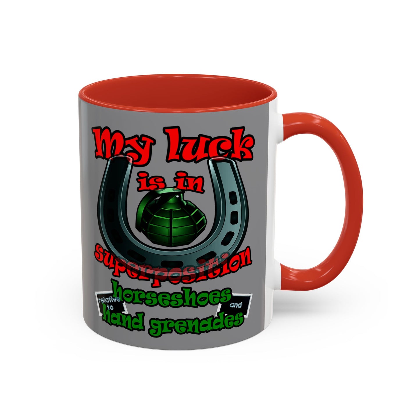 my luck - Accent Mug (grey)