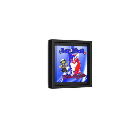 tag that - framed canvas art (blue-white wave)