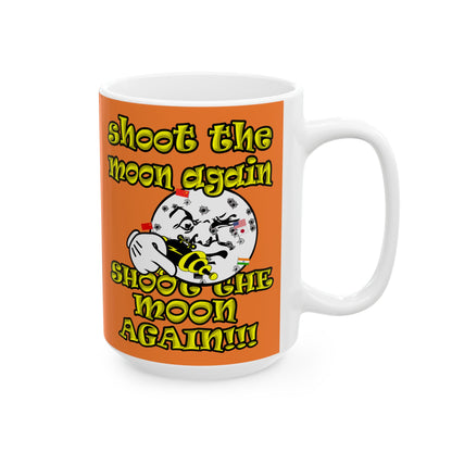 shoot the moon again - White Mug (crusta)